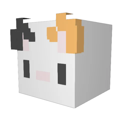 Vlue_ Minecraft avatar head, 3D render