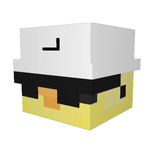 Vlurr Minecraft avatar head, 3D render