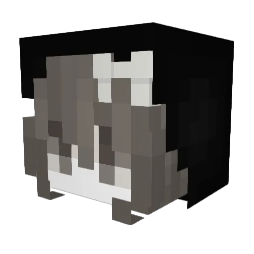 Vlwv Minecraft avatar head, 3D render