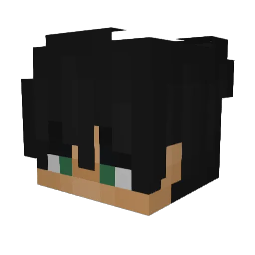 Vlxz Minecraft avatar head, 3D render