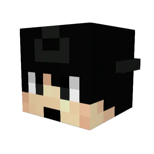 Vlzs Minecraft avatar head, 3D render