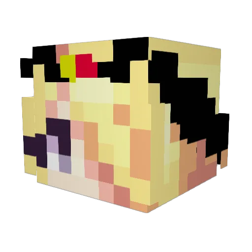 VmByul Minecraft avatar head, 3D render