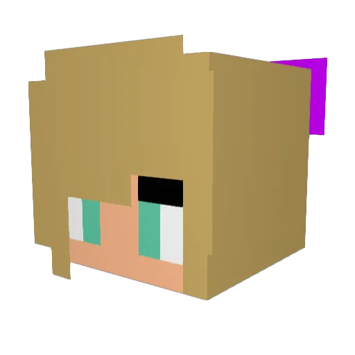 Vmarie813 Minecraft avatar head, 3D render
