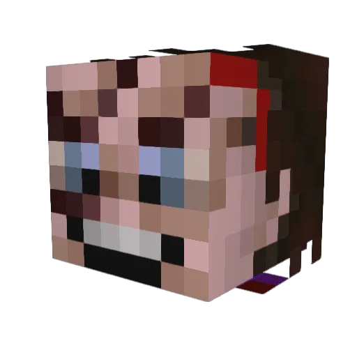 VmlkO Minecraft avatar head, 3D render