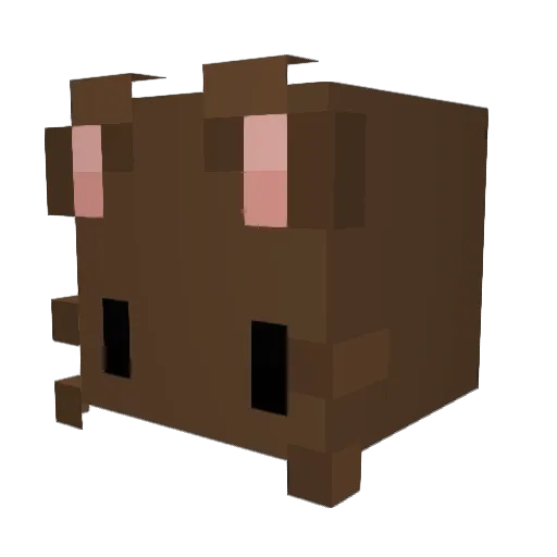 Vmoon_3 Minecraft avatar head, 3D render
