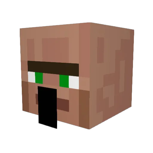 Vmzinhoo Minecraft avatar head, 3D render