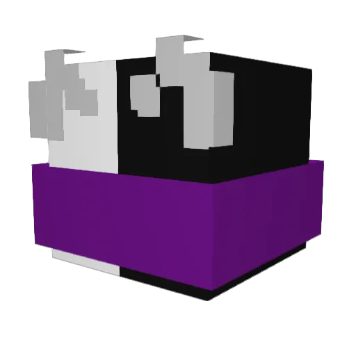Vn1s Minecraft avatar head, 3D render