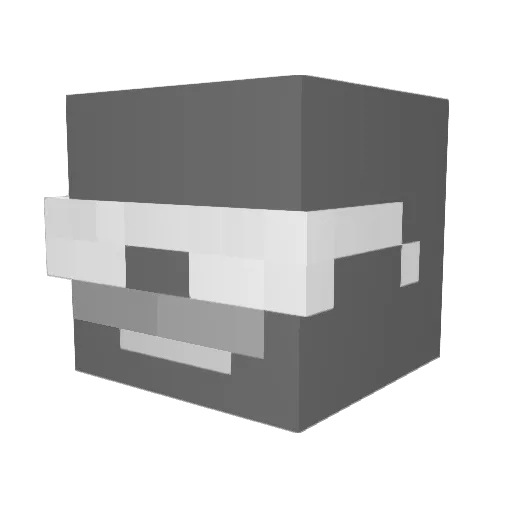 VnZz007 Minecraft avatar head, 3D render