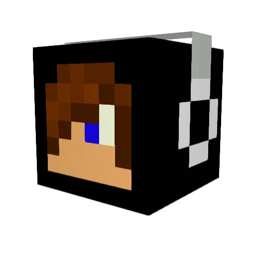 Vnain Minecraft avatar head, 3D render