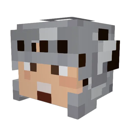 Vndla Minecraft avatar head, 3D render