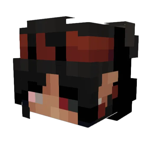 Vnk_ Minecraft avatar head, 3D render