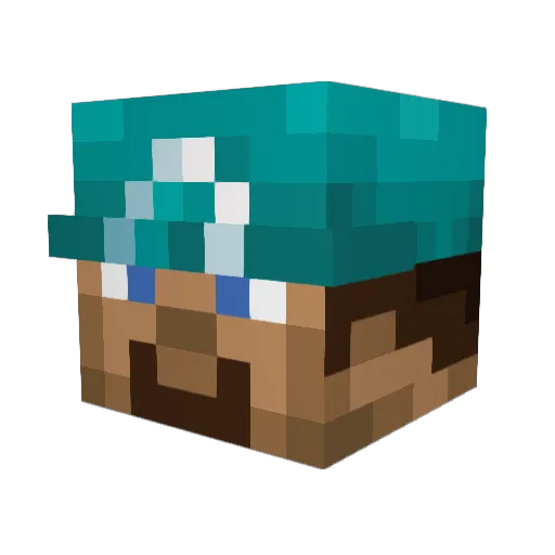 Vnknovvn Minecraft avatar head, 3D render