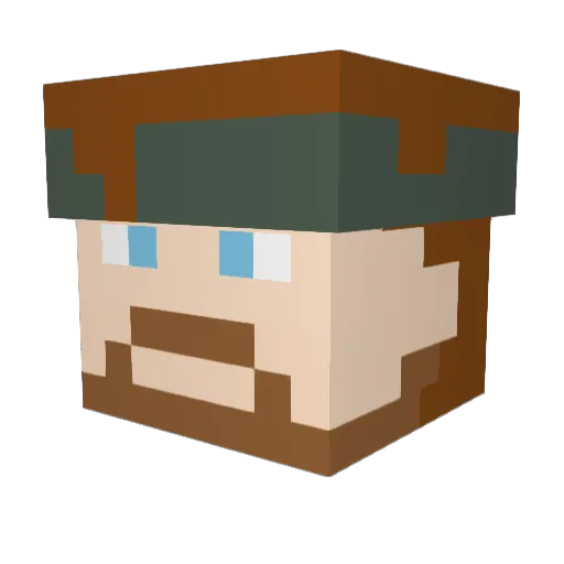 Vo0d0o91 Minecraft avatar head, 3D render