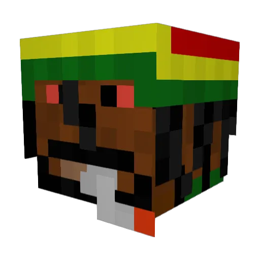VoDKa_MaNgO Minecraft avatar head, 3D render