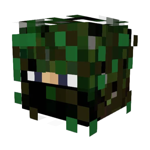 VoLTALPhA Minecraft avatar head, 3D render