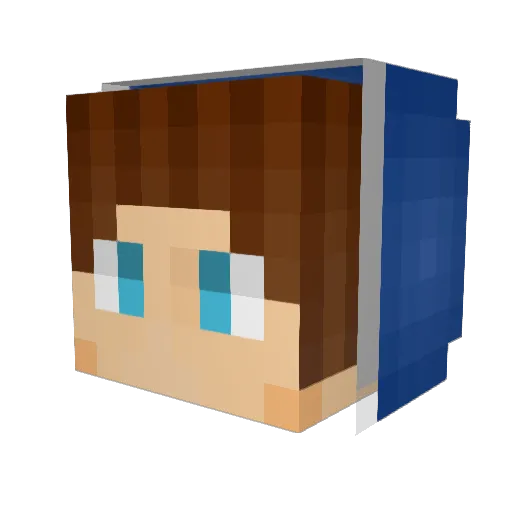 VoTo18 Minecraft avatar head, 3D render