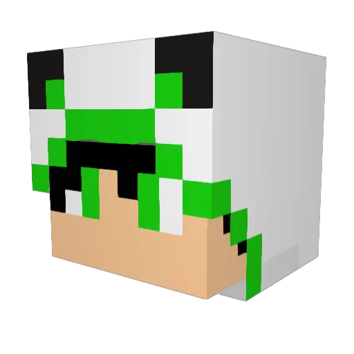 Voca2012 Minecraft avatar head, 3D render