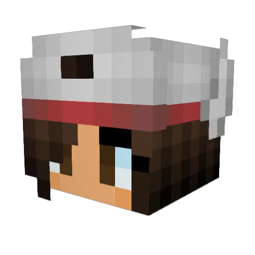 VocableVoyage34 Minecraft avatar head, 3D render