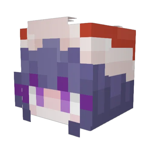 Vocaphelia Minecraft avatar head, 3D render