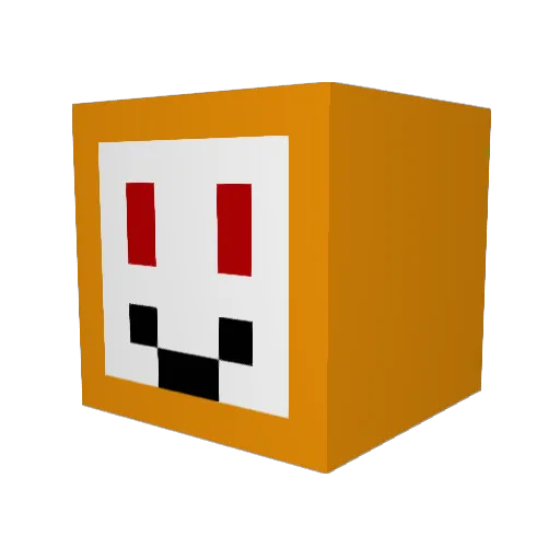 VocekMC Minecraft avatar head, 3D render