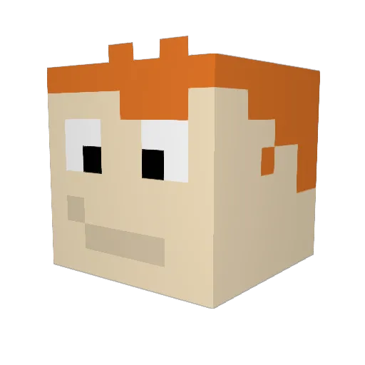Vocitate Minecraft avatar head, 3D render