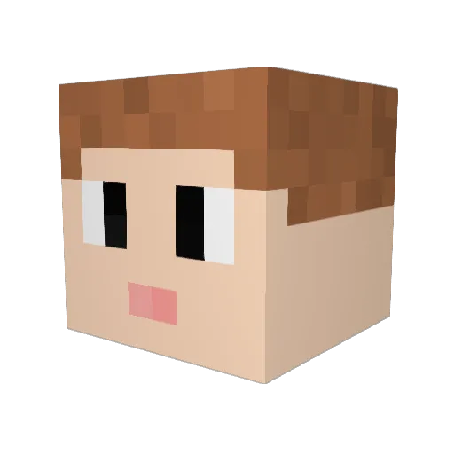 Vocloz Minecraft avatar head, 3D render