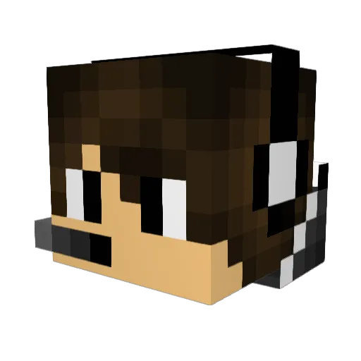 Vocxex Minecraft avatar head, 3D render