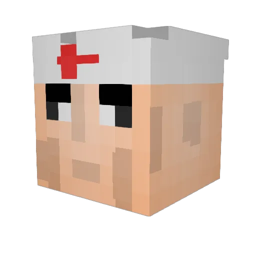 Voczko Minecraft avatar head, 3D render