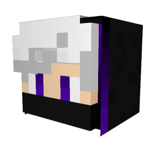 Vodek Minecraft avatar head, 3D render