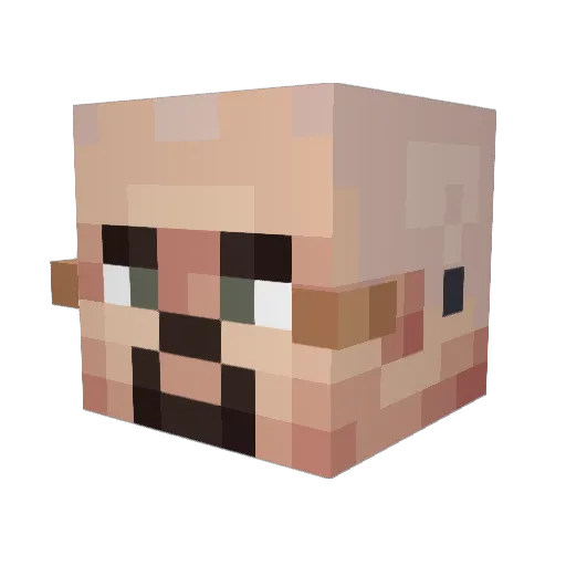 Vodinn Minecraft avatar head, 3D render