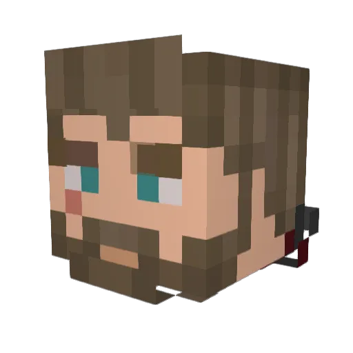 Vodinoj Minecraft avatar head, 3D render