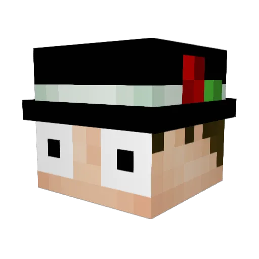Vodk4 Minecraft avatar head, 3D render