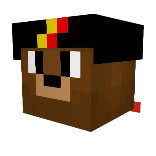 VodkaCountry Minecraft avatar head, 3D render
