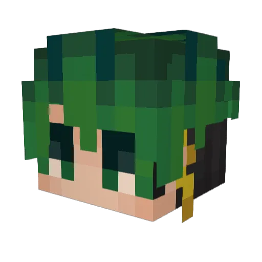 VodkaTrackpant Minecraft avatar head, 3D render