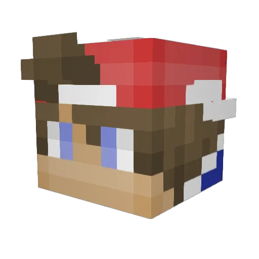 VodkakoV Minecraft avatar head, 3D render