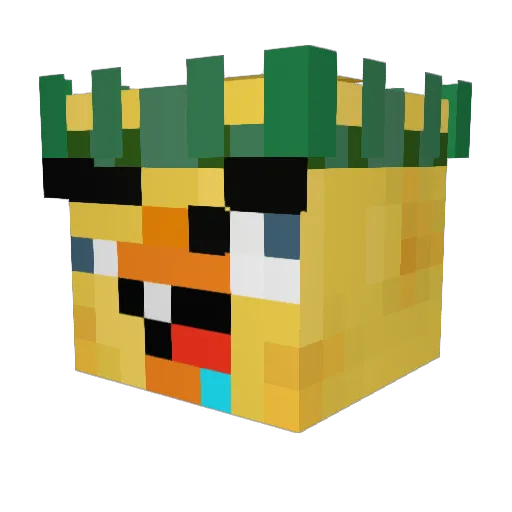 VodkerTheMighty Minecraft avatar head, 3D render