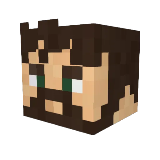Vodrix Minecraft avatar head, 3D render