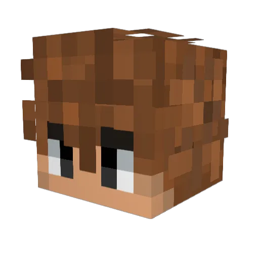 VogChamp Minecraft avatar head, 3D render