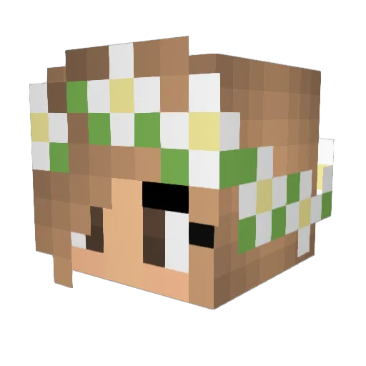 Voglberg Minecraft avatar head, 3D render