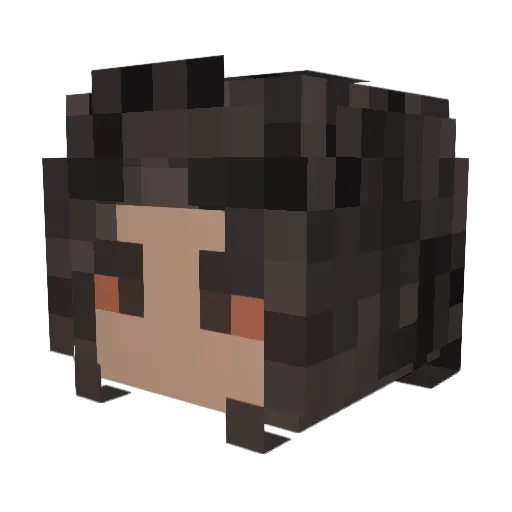 Vohthi Minecraft avatar head, 3D render
