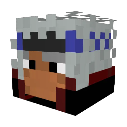 VoiDTv_ Minecraft avatar head, 3D render
