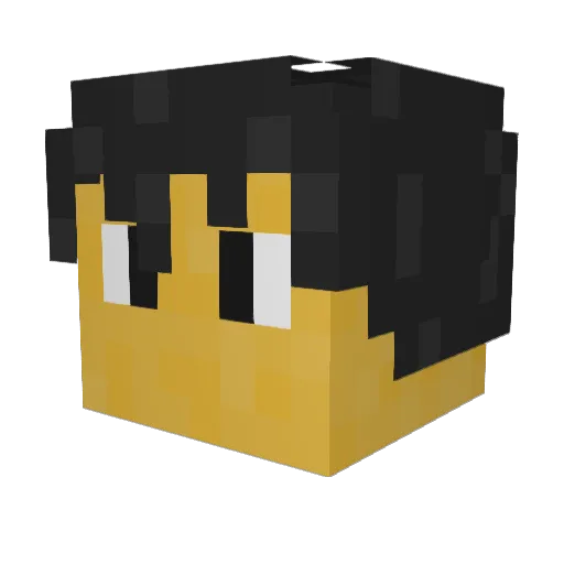 Voiazd Minecraft avatar head, 3D render
