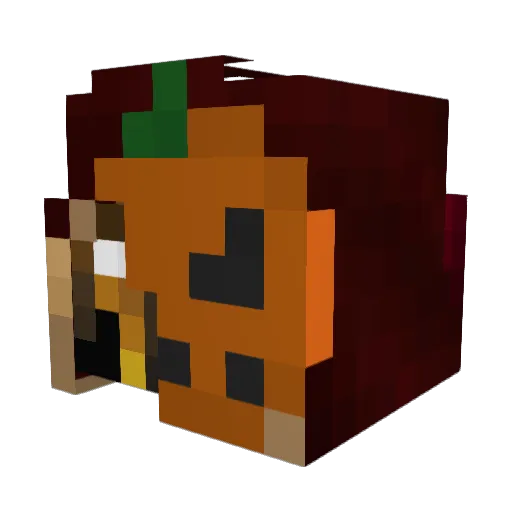 VoiceCrack2 Minecraft avatar head, 3D render