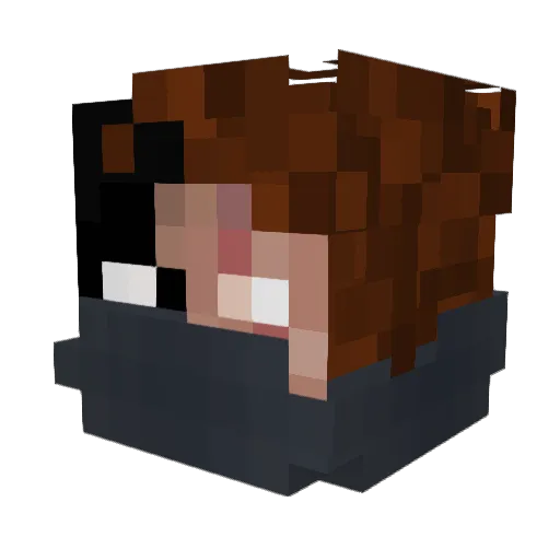 VoiceKiK Minecraft avatar head, 3D render