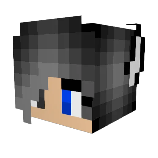 VoiceNotHeard Minecraft avatar head, 3D render