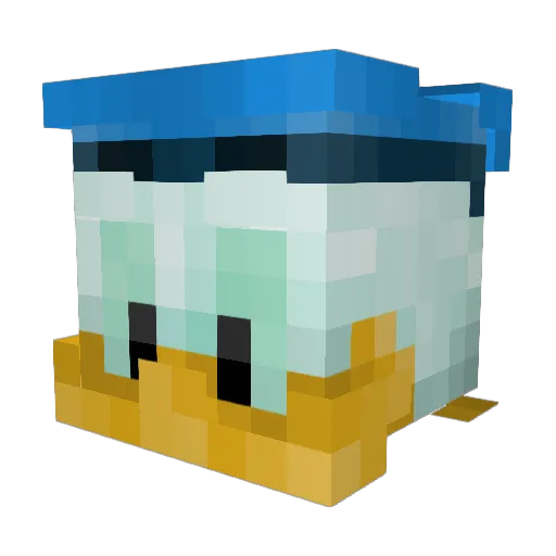 Voice_50 Minecraft avatar head, 3D render