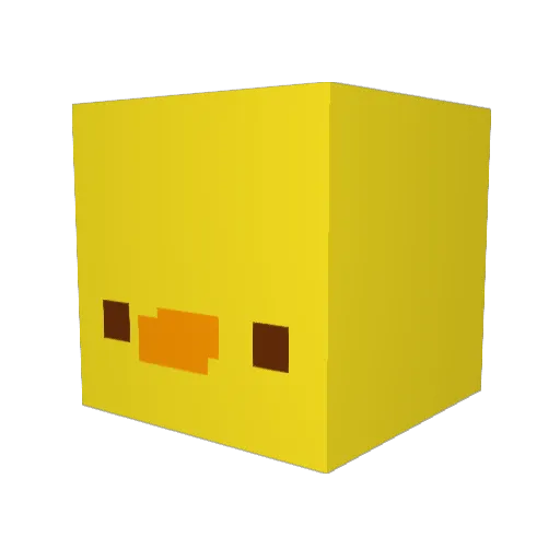 VoicelessNoodle Minecraft avatar head, 3D render