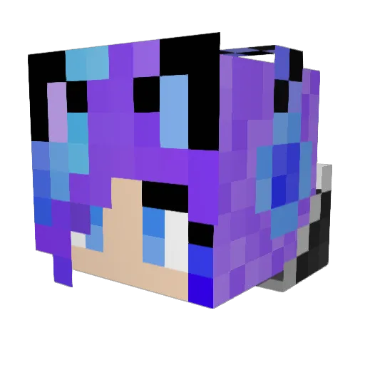 VoicelessPit Minecraft avatar head, 3D render