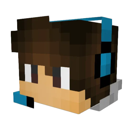 VoidAlv Minecraft avatar head, 3D render