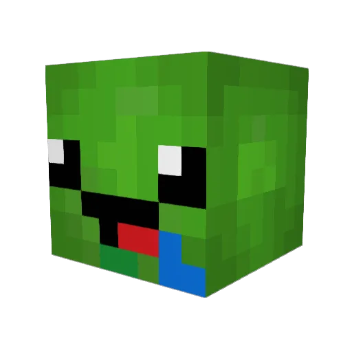 VoidBricky Minecraft avatar head, 3D render